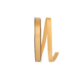 Reliant Ribbon Single Face Sfs Satin Ribbon, 5/8 Inch X 100 Yards, Old Gold