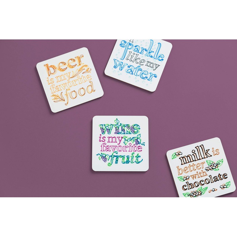 CricutCoaster Blank, Square Infusible Ink, White