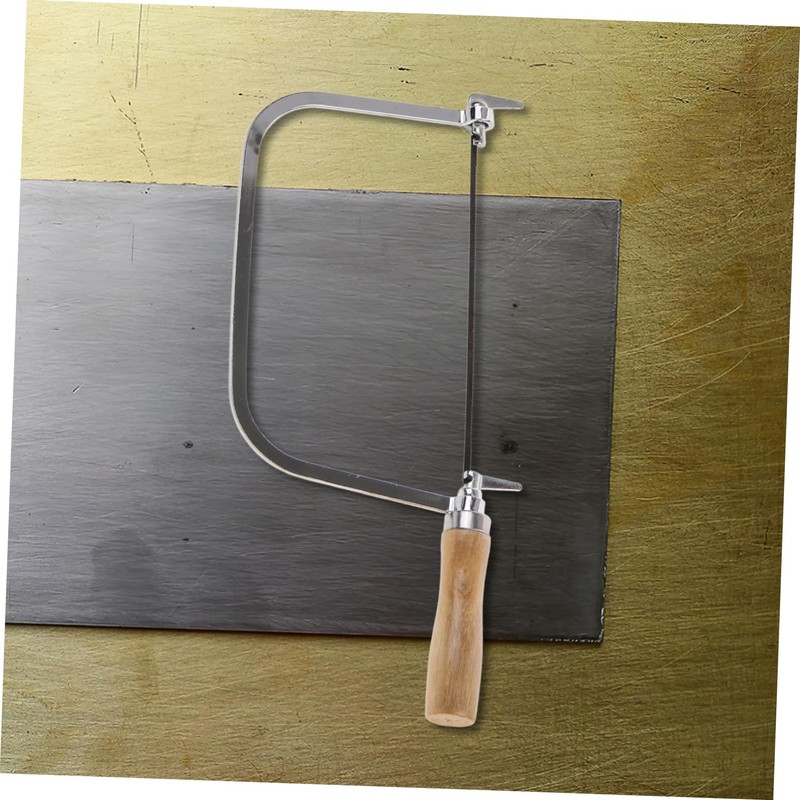SHINEOFI 1 Set Coping Saw with Wooden Handle Ergonomic Hand