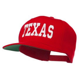 College Texas Embroidered Snapback Cap - Red OSFM