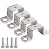 Jinyuanchao 4pcs 304 Stainless Steel Heavy Duty Perforated Square u-Bolt