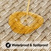 Smiry Round Picnic Tablecloth, Wipeable Flannel Backed Vinyl Tablecloths for