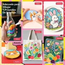 Marcadores Acrilicos Arrtx 120 Colores Plumones Punta Pincel para Dibujo de Anime Secado Rápido e Impermeable Alta Cobertura Marcadores Ideales para  
