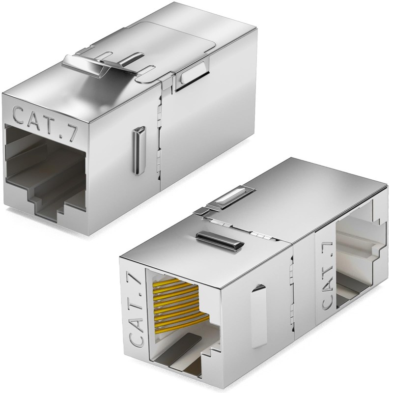 HB-DIGITAL RJ45 Keystone Cat.7 Angle Connector Adapter 90° Angled CAT7