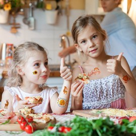 53 Piece Fall Thanksgiving Temporary Tattoos for Kids, 10 Sheets Fall Festival Party Favors Decorations, Autumn Turkey Day Pumpkin Leaves Animal Fall Games Stickers