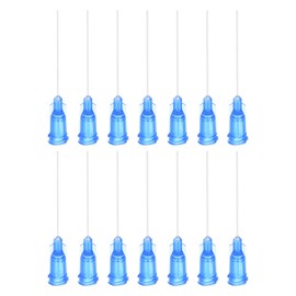 QUARKZMAN 50pcs 22G Plastic Luer Lock Dispensing Needles, 1.5" PTFE Needle Tube, Heat Resistant PP Plastic Blunt Tip for Liquid Glue Gun, Blue