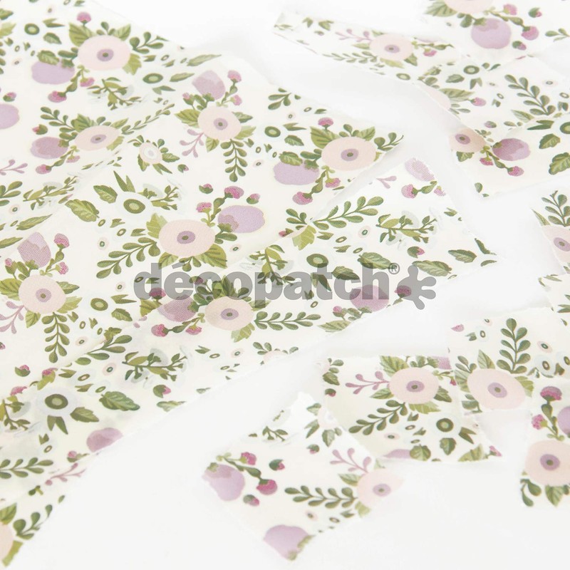 Décopatch - Ref C739O - Pink & Purple Floral Pattern