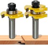 2 PCS Tongue and Groove Router Bit Set 1/2 Shank,