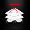Ampper Rhombus Shaped Blind Spot Mirror, HD Glass Frameless Convex
