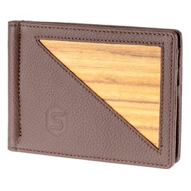 Wallet "PAOLO" | Made Real Wood And Leather | Men Portemonnaie Brown | By Sebastian Sturm