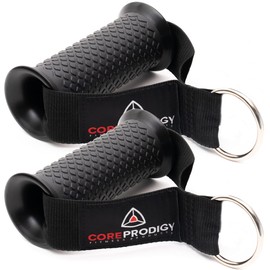 Core Prodigy Asas de ejercicio resistentes – Accesorios de agarre para poleas de máquina de cable, equipo de gimnasio, bandas de resistencia y levantamiento de pesas (grueso/grueso)
