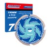 LSHUZIYU 190mm-4PCD, Centre hole 30mm, Polycrystalline Diamond Tipped 4 PCD,