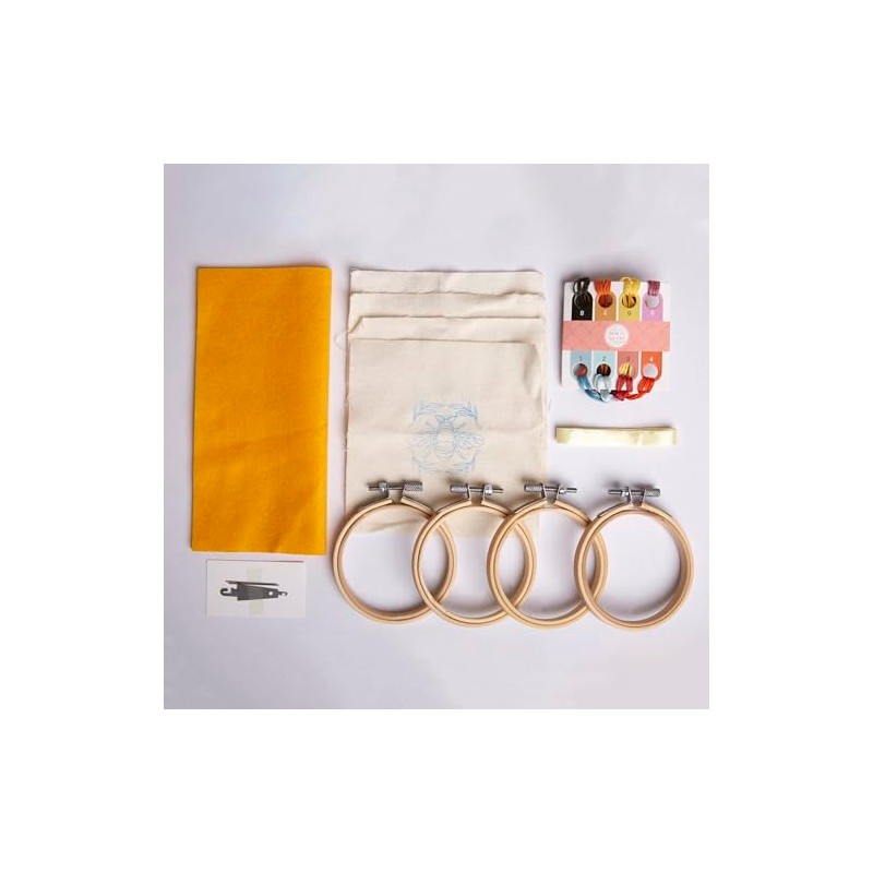 Sew And So On Premium Embroidery Kit, Bees and Bugs,