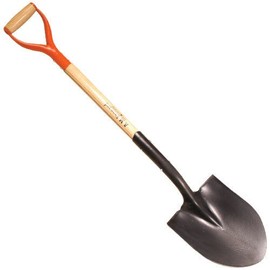 A.M. Leonard Round Point Closed Back Shovel with D Grip Handle - 30 Inch Length