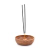 Samhita Acacia Wood Round Incense Stick Holder,Incense Burner, Ash Cather