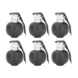 6PCS Kids Hand Grenades Toy with Realistic Sound Light Effect Role Playing Props Fake Grenade Toy Black
