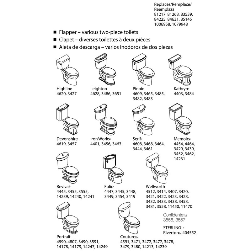 Kohler (BLUE PART GP85160 FLAPPER WITH FLOAT), 2, 2 In.