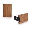 NIRMAN Office Bookends Iron & Acacia Wood Desktop Bookends, Office
