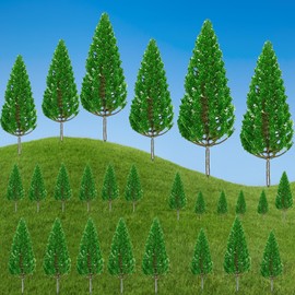 Aelmiyw 60 Pcs Model Trees Diorama Tree Mixed Miniature Landscape Trees for DIY Train Railways Scenery Landscape