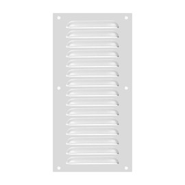 PATIKIL 12x6 Inch Aluminum Vent Cover, Screen Air Grille Ventilation Cover HVAC Louvered Grill Built-in Mesh for Home Kitchen Fireplace Bathroom Wall Ceiling, Silver