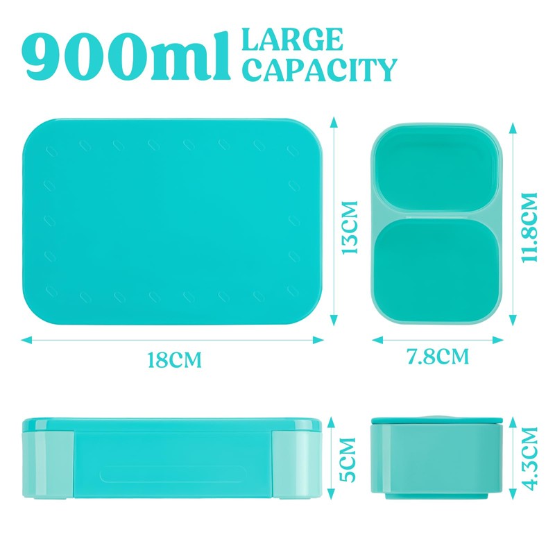 LEIKEEGO Lunch Box Kids,Leak-Proof Bento Lunch Box with Compartments for