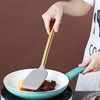 Gold Spatulas, Berglander Non-stick Silicone Solid Turner Titanium Gold Plating