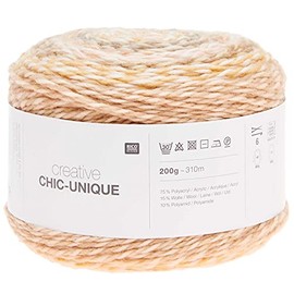 Rico Creative Chic-Unique #07 Gradient Wool for Crochet or Knitting, Bobbel Wool Colour Gradient