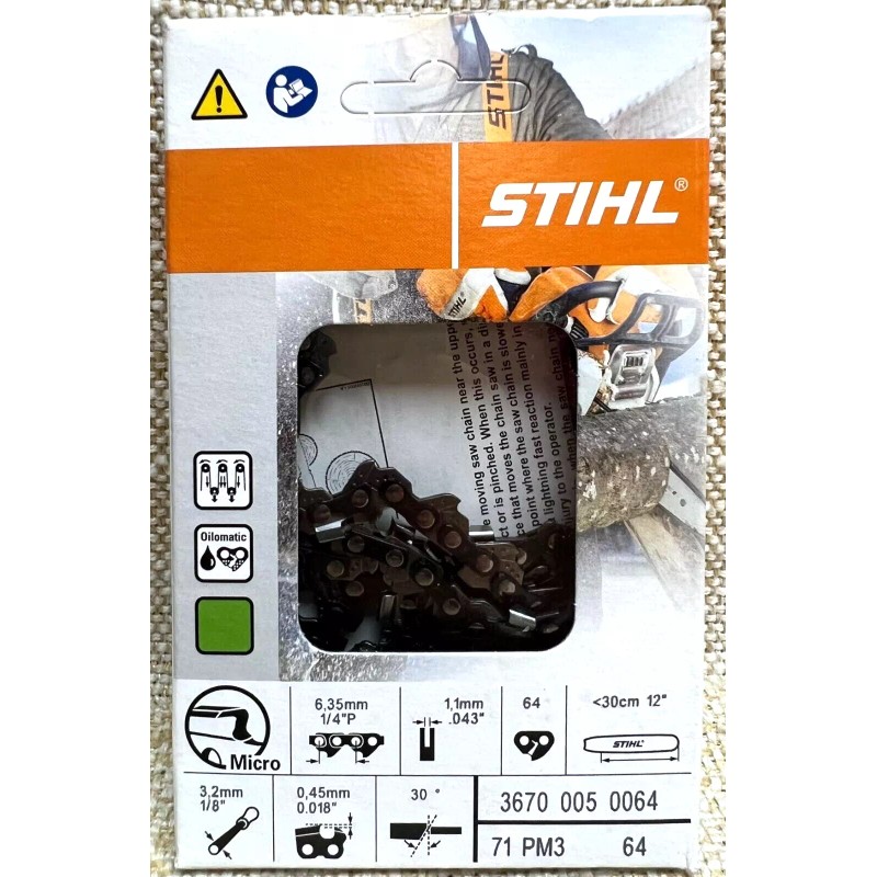For STIHL STIHL 3670 005 0064 SAW CHAIN 71PM3 64