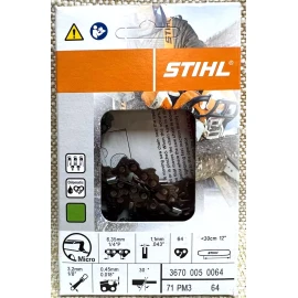 For STIHL STIHL 3670 005 0064 SAW CHAIN  71PM3 64 - 12" 1/4P .043 GUAGE OILOMATIC