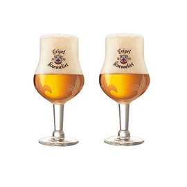 Tripel Karmeliet Tulip Belgian Beer Glass - 0.33 Liters - Set of 2