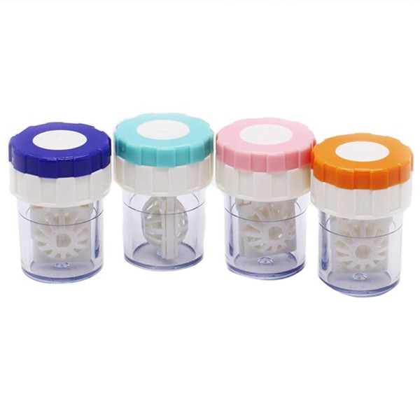 Vaorwne 4 Pcs Annual Contact Lens Cleaner Washer Cleaning Lens