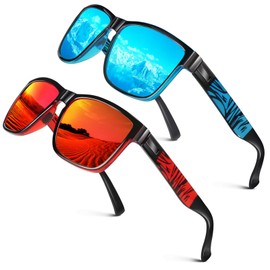 LINVO Polarised Sunglasses for Men Women Driving Sun Glasses 100% UV Protection Square Shades