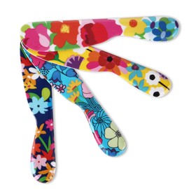 French Bull 6" Melamine Butter Spreader 4-Piece Set - Fun Vibrant Colorful Knives for Cream Cheese, Jam, Jelly, Mayo, Frosting, Sandwich-Shatterproof BPA Free Dishwasher Safe, 6-inch, Garden Florals
