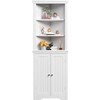 Furmax 62" Corner Cabinet, Bathroom Storage Cabinet with 6 Adjustable