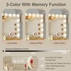 Ratsamee Gold Hollywood Vanity Mirror with Lights, 15 Dimmable Bulbs,