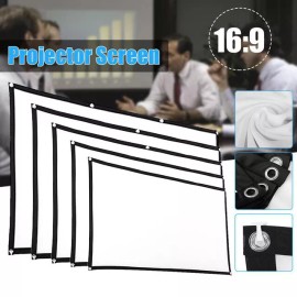 Unbranded 16:9 Portable Foldable Projector Screen for Outdoor Camping Home Cinema Movie US - 104" x 59" (120 inch)+12 Hooks