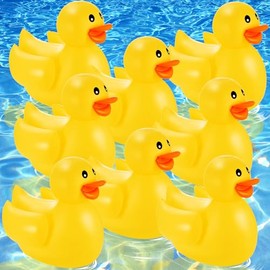Hungdao 8 Pack Inflatable Ducks 16 Inch Large Inflatable Pool Float Rubber Duck Blow Up Decor for Summer Beach Swimming Party Decoration