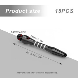 0XBIT Dart Shafts, Pack of 15 40 mm Dart Shafts, Aluminium Darts Shafts, Darts Accessories, Universal 2BA Thread, Suitable for Soft or Hard Darts