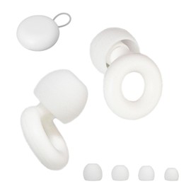 OSHAMY Ear Plugs Noise Reduction Ear Plugs 28db Noise Isolating Ear Pain Resistant Washable with Carrying Case (White, One Size Fits All)