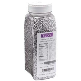 DECOPAC Confetti Silver Quins Sprinkles, 1.21 lb