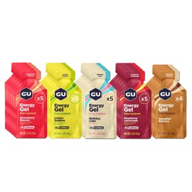 GU Energy Original Sports Nutrition Energy Gels, 24-Count, Assorted Caffeine-Free Flavors Variety Pack