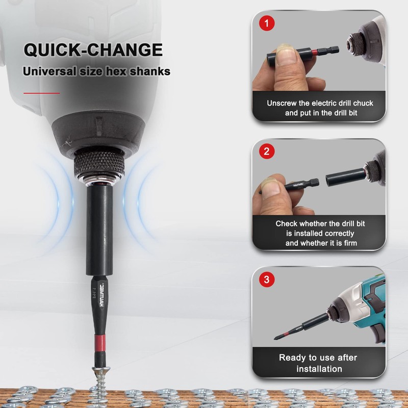 Screwdriver Bit Holders-Main (Magnetic 1/4" Hex Shank Drill Bit Extension)