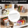Seasoning Bag Storage Box with 7 Removable Dividers,Countertop Spice Shelf/Seasoning