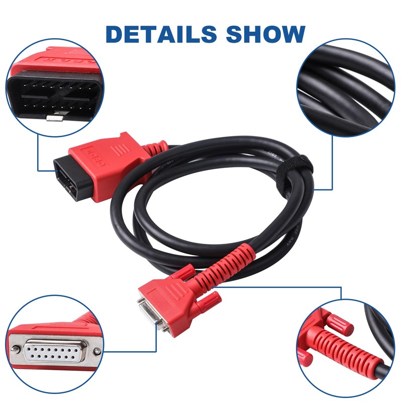 AUTANCTOR OBD2 Main Test Cable, 16 Pin OBD2 Scanner Data