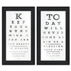 Trendy Decor4U "Eye Charts 2-Piece Vignette by Marla Rae, Black