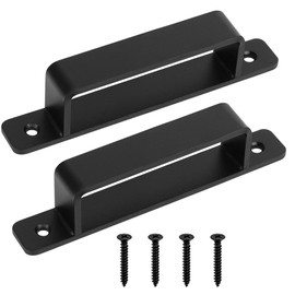 SiGuLiKeJi Pack of 2 Door Handles, Black, Cast Iron Door Handles, Furniture Handles, Cabinet Handles, Black Vintage, Sliding Door Handles for Outdoor Indoor Wardrobe, Heavy Handles, 156 mm