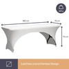 PEREL Table Cover for Rectangular Table - Arched White