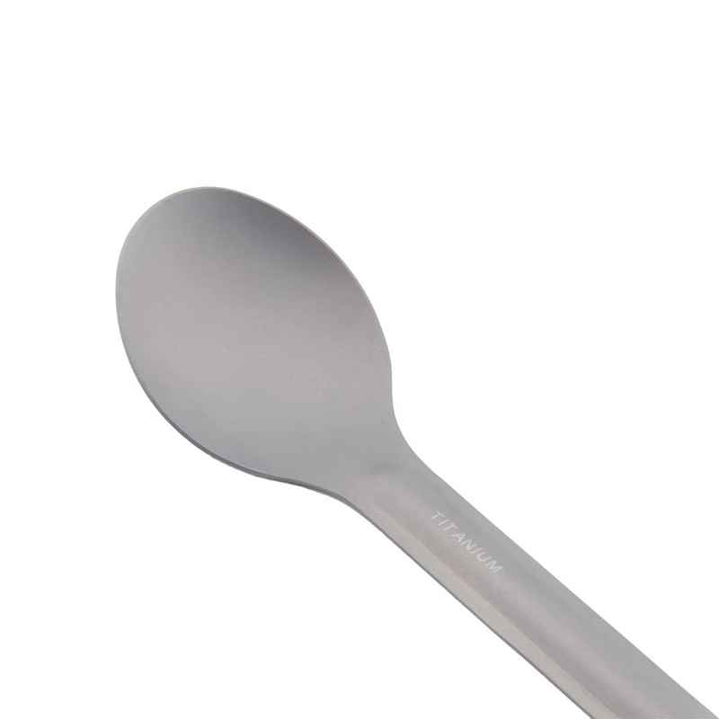 TOAKS Outdoor Titanium Metal Long Spoon High-End Healthy Polishing Tableware