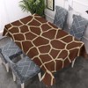 Walmsco Tablecloth Brown Giraffe Pattern Decor For Dining Room Kitchen