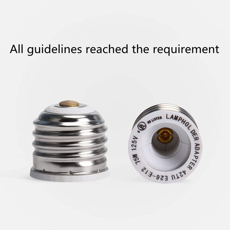 JACKYLED UL Listed E26 to E12 Adapter, Medium E26 E27